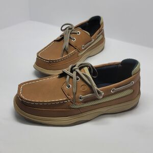 Sperry Top-Rider Lanyard Tan Boat Shoes - kids size 3